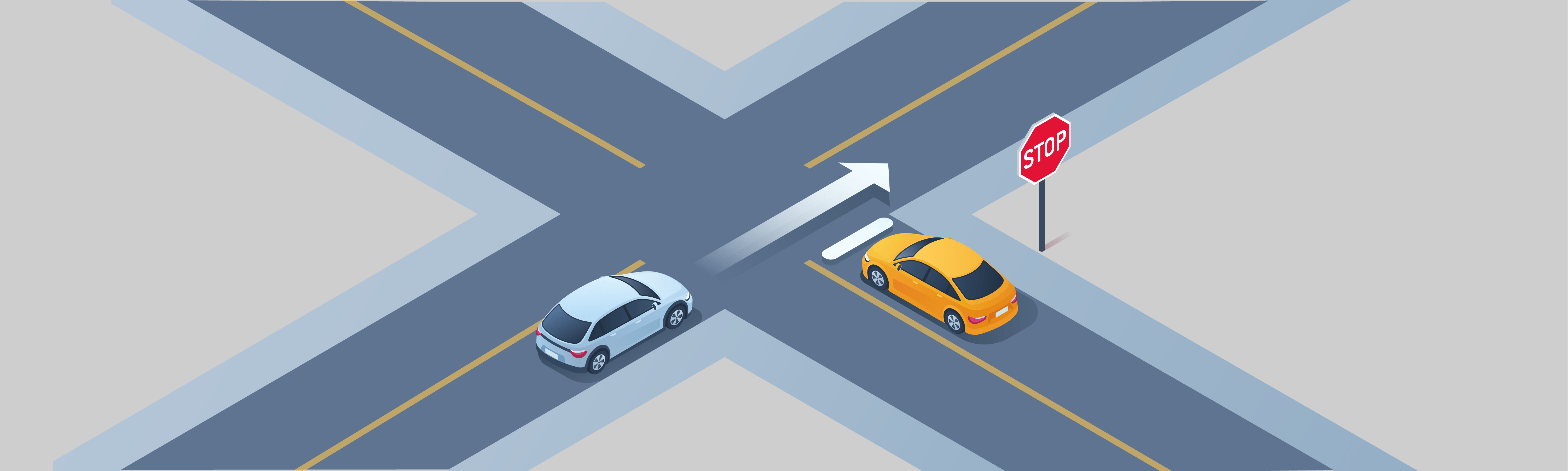 Intersections - Où devez-vous arrêter votre véhicule sur une route avec une ligne d’arrêt marquée ?