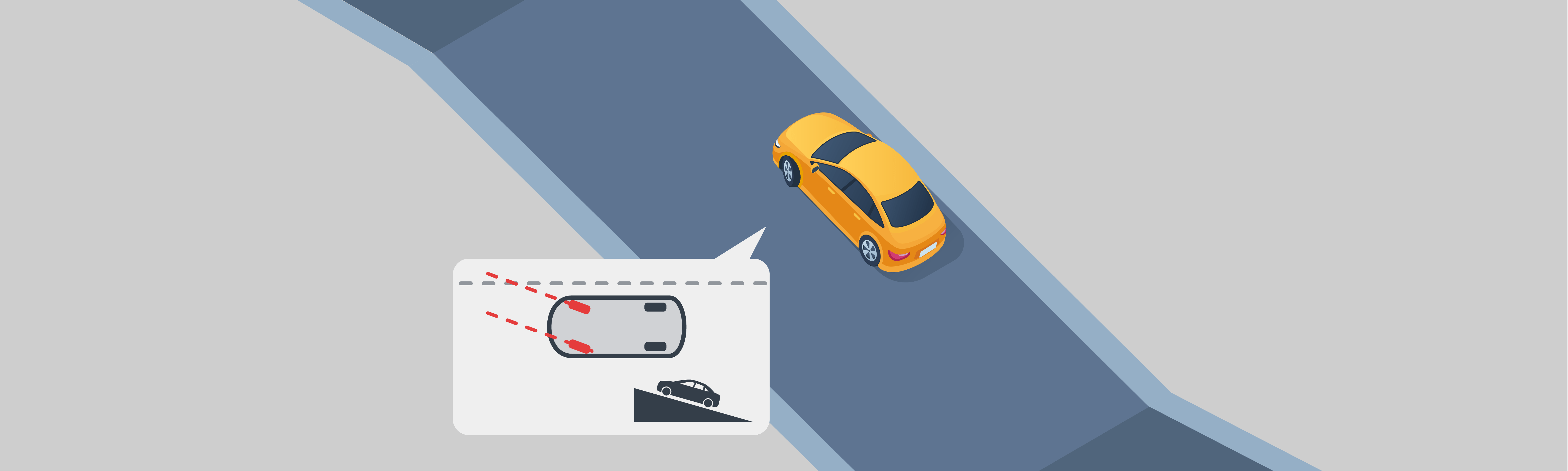 Parking - Que devez-vous faire lorsque vous garez votre véhicule face à une pente sur une route sans bordure ?
