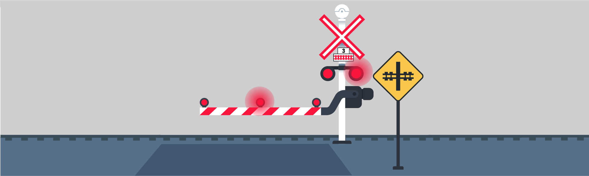 Arrêt - Il est _____ de contourner, de passer sous ou à travers une barrière ou une barrière de chemin de fer pendant qu'elle est abaissée, en train d'être abaissée ou en train d'être levée.