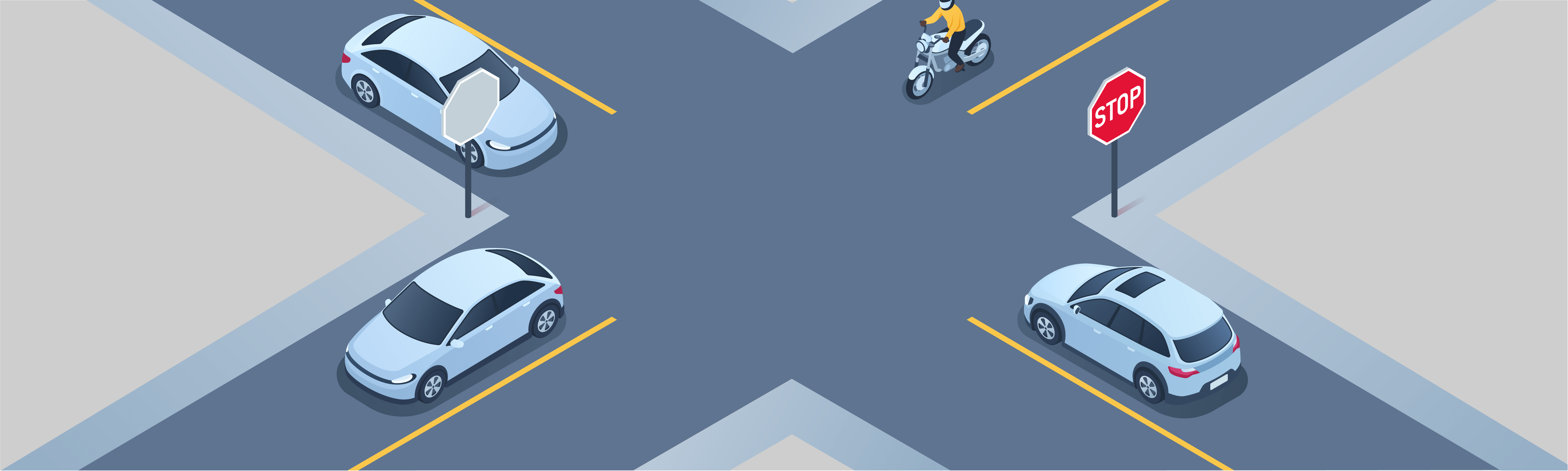 Arrêt - Où devez-vous vous arrêter s’il n’y a pas de ligne d’arrêt, de passage pour piétons ou de trottoir sur la route ?
