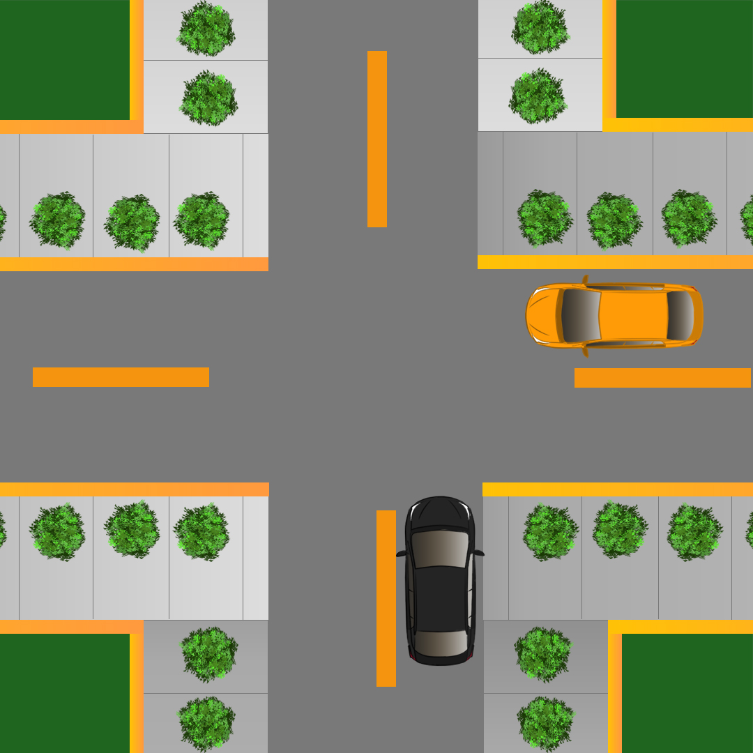 Test 7 - Quel véhicule devrait avoir la priorité à une intersection non contrôlée ?