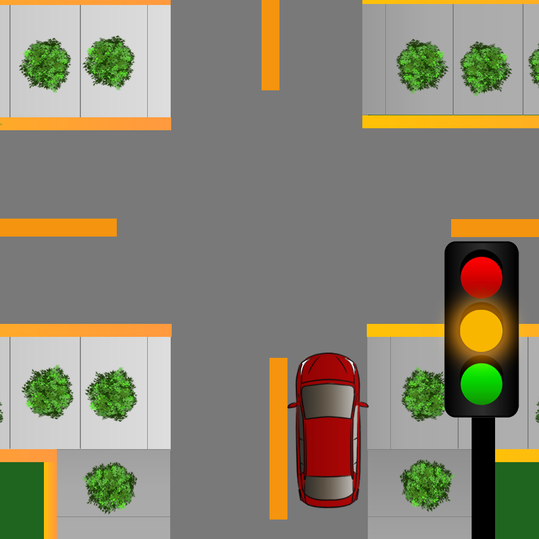 Test 7 - Que devez-vous faire si vous conduisez vers une intersection et que le feu devient jaune ?