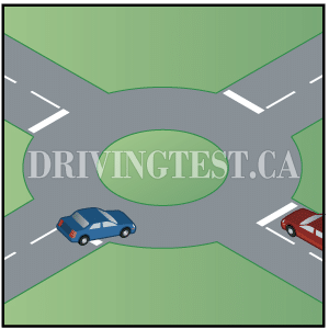 Test 4 - Qui doit céder le passage dans un rond-point ?