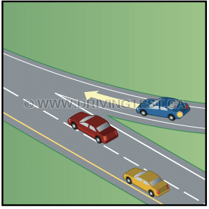 Test 2 - À quelle vitesse essayez-vous de conduire si vous vous engagez sur une autoroute où la vitesse dominante est de 90 km/h ?