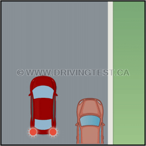 Test 3 - Si vous prévoyez de vous garer en parallèle, comment devez-vous avertir les autres véhicules que vous prévoyez de ralentir ?