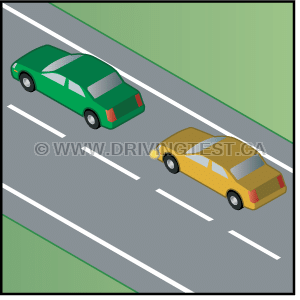 Test 2 - À quel moment est-il acceptable pour vous de conduire plus vite que la limite de vitesse pour dépasser un autre véhicule ?