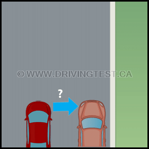 Test 1 - À quelle distance d'une place de stationnement devez-vous vous trouver lorsque vous commencez à vous garer en parallèle ?