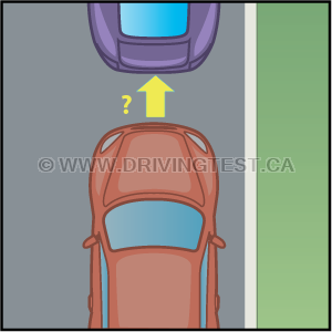 Test 1 - À quelle distance environ de la voiture qui vous précède votre pare-chocs avant doit-il se trouver lorsque vous vous garez en parallèle ?
