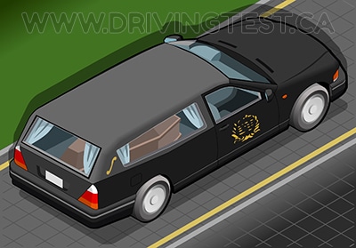 Test 2 - How much slower do you need to drive than the posted speed limit while approaching a funeral procession?