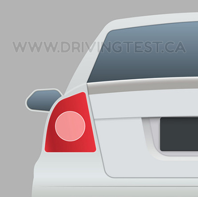 Test 1 - From how far away do your red brake lights need to be able to be seen at all times?
